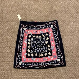 NWT Talbots Beach Sea Starfish Shell Pencil Skirt Size 8P